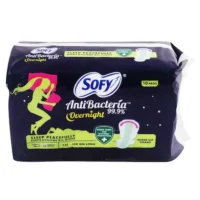 SOFY ANTI BACTERIAL ( Sanitary Napkins ) OVERNIGHT ||  యాంటి బాక్టీరియా ఓవర్ నైట్  || 10 PADS