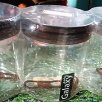 AMBIKA GALAXY JAR || 3 PC SET WITH SPOON || 900 ML STORAGE EACH ||
