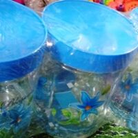 AMBIKA TREND JAR || 3 PC SET WITH SPOON || 1500 ML STORAGE EACH ||