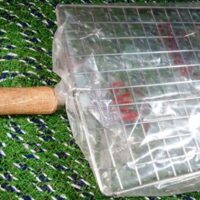 STAINLESS STEEL CHAPATI ROASTER || ROTI ROAST GRILL ||  SQUARE || WOODEN HANDLE