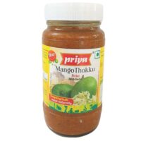 PRIYA FOODS || MANGO THOKKU PICKLE ( WITH GARLIC ) || మామిడి తొక్కు పచ్హడి వెల్లుల్లి  || 500 GR