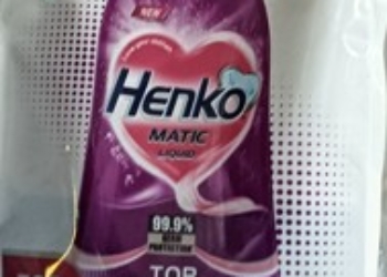 HENKO MATIC TOP LOAD DETERGENT LIQUID || హేన్కో టాప్ లోడ్ లిక్విడ్ || Rs.10 x 5 SACHETS || APPROX 100 ML EACH ||