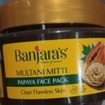 BANJARA'S MULTANI MITTI PAPAYA FACE PACK  ||100 GR || ముళ్తాని మిట్టి బొప్పాయి పేస్ ప్యాక్ ||