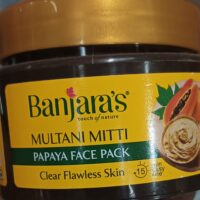 BANJARA'S MULTANI MITTI PAPAYA FACE PACK ||100 GR || ముళ్తాని మిట్టి బొప్పాయి పేస్ ప్యాక్ ||