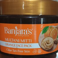 BANJARA'S MULTANI MITTI ORANGE FACE PACK ||100 GR || ముళ్తాని మిట్టి నారింజ పేస్ ప్యాక్ ||