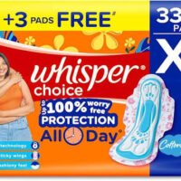 WHISPER CHOICE ULTRA || ALL DAY PROTECTION  || XL SIZE || 33 PADS PACK || విస్పర్ ఆల్ట్రా నాప్‌కిన్స్ ||